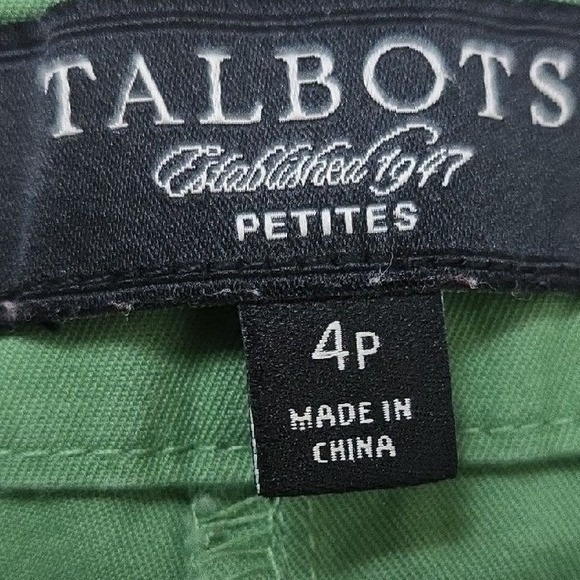Talbots Petites Green Embroidered Bermuda Chino Shorts 4P - Picture 4 of 9